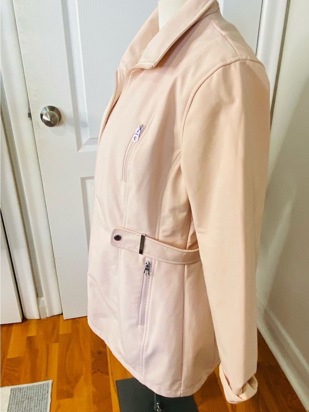 🛍️Nautica Blush Pink Short Trench w Detachable Hood XL - Picture 7 of 14